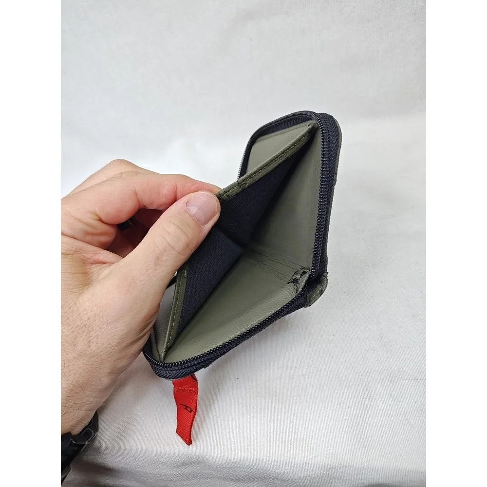 Diesel Spare Parts Men's Wallet Zip Around‎ VINTAGE Y2K Green Red